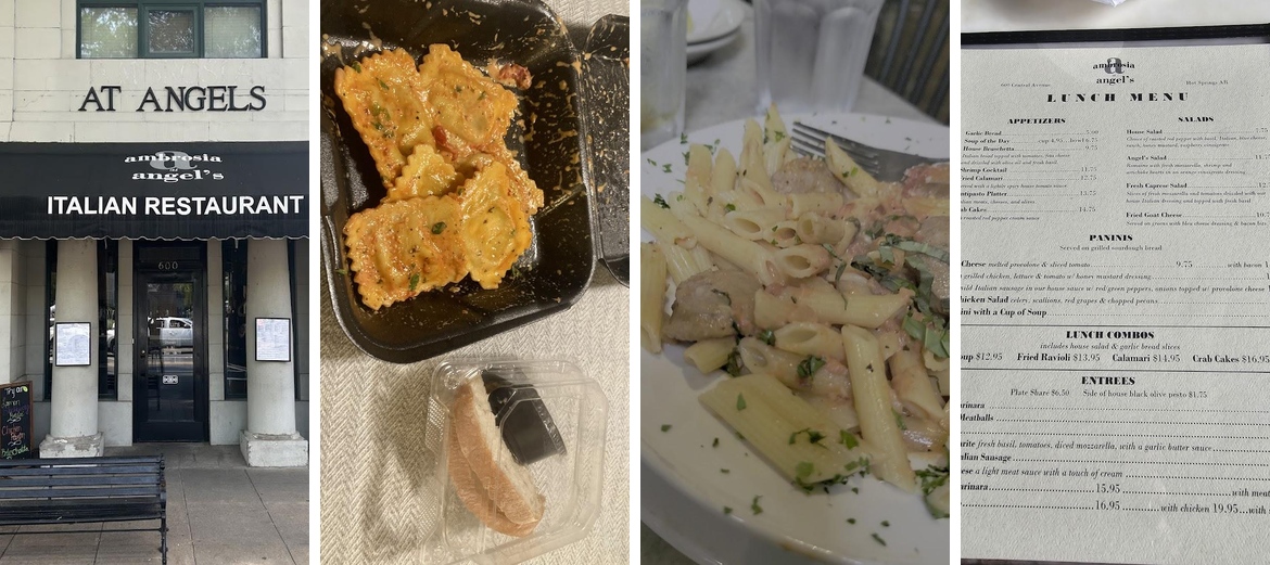 Ambrosia at Angels Italian Restaurant & Bar Menu